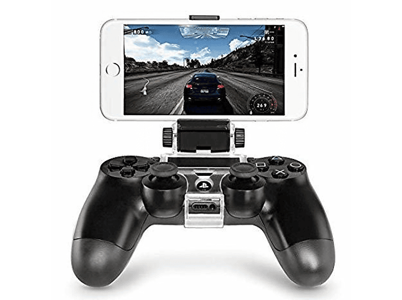 INF Verstellbare Halterung für PS4 Controller und Android Handy, Halterung, Schwarz