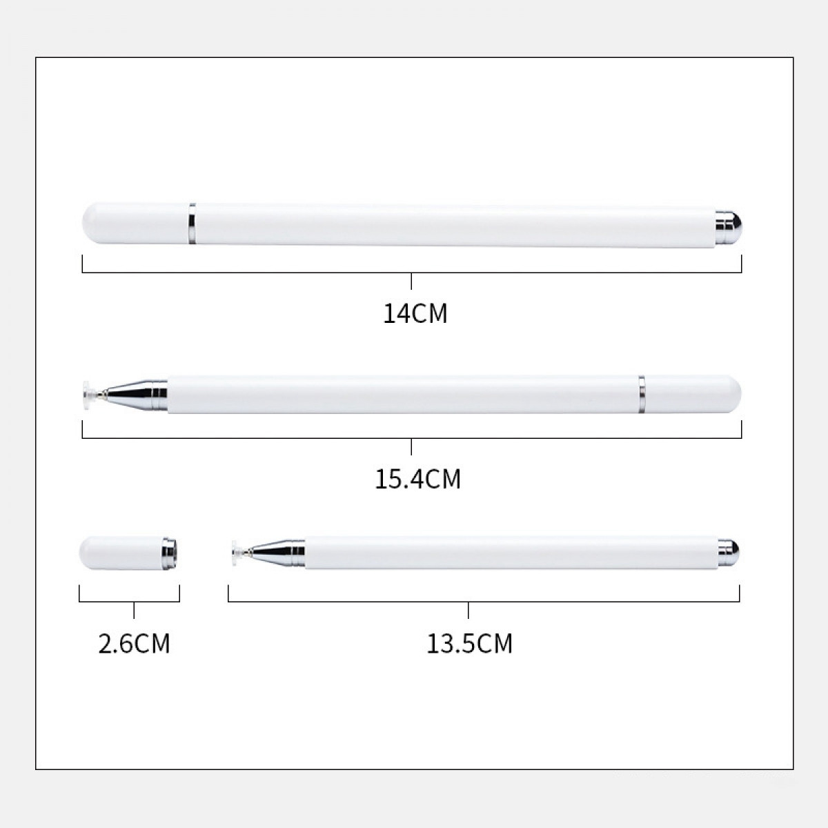 INF Universal Stylus Pen Touch Pen weiß Stylus Weiß