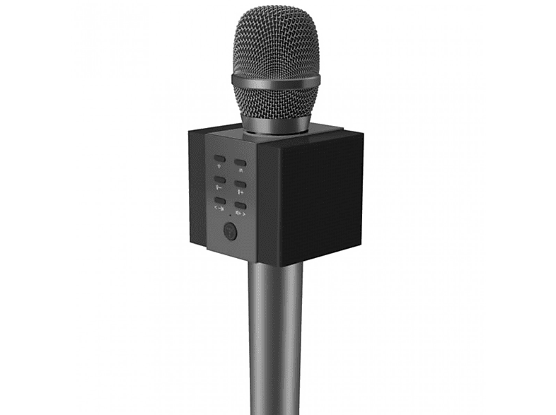 INF Karaoke-Mikrofon med Bluetooth Lautsprecher 5W Graphitschwarz Mikrofon Graphitschwarz