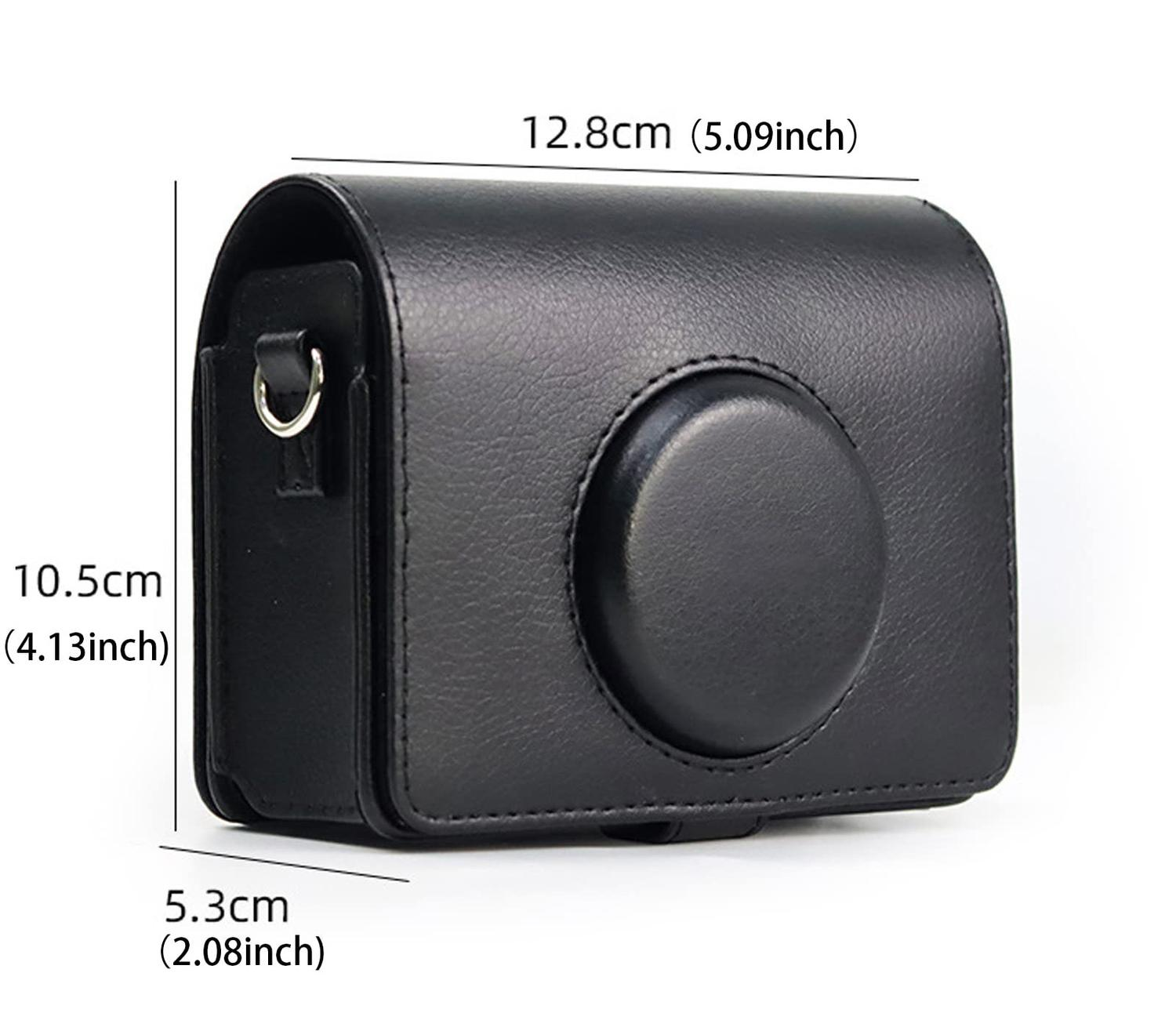 schwarz PU-Leder Instax Kameratasche, Schwarz EVO Mini INF Kameratasche Fuji für