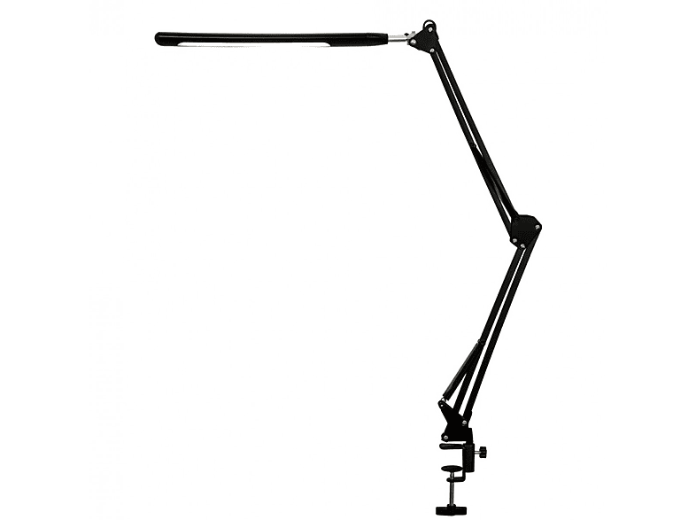 INF LED Schreibtischleuchte mit verstellbarem Schwenkarm Schwarz Tischlampe