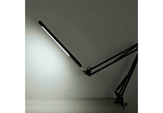 INF LED Schreibtischleuchte mit verstellbarem Schwenkarm Schwarz Tischlampe