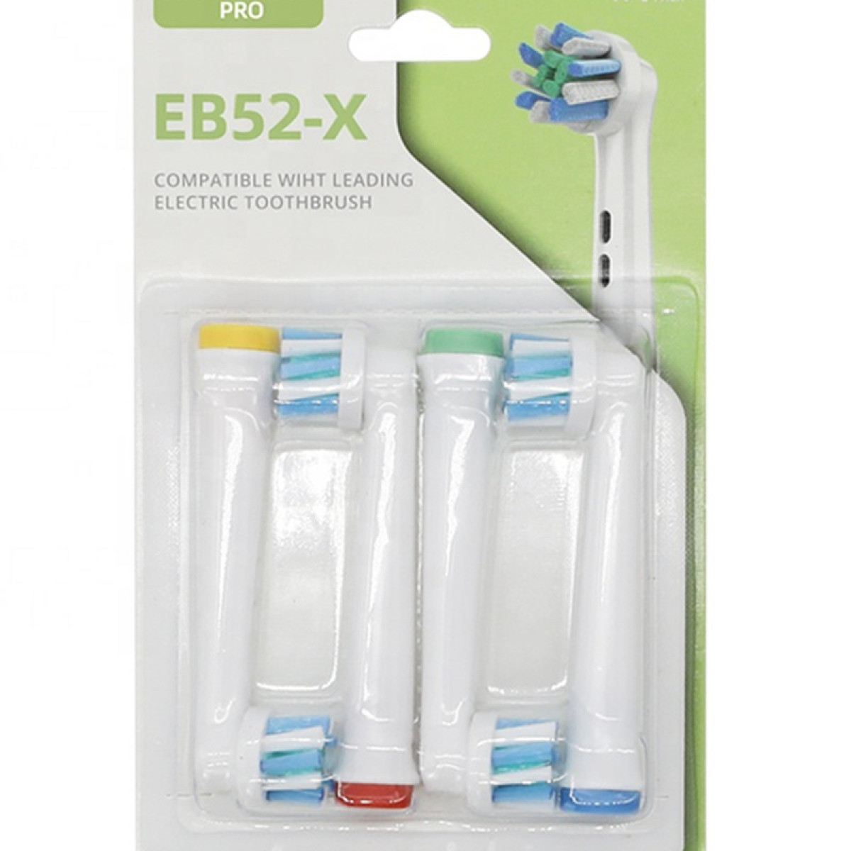 INF Ersatz-Zahnbürstenköpfe für Oral B Ersatz-Zahnbürstenköpfe EB52-X 1000 4er-Pack Braun