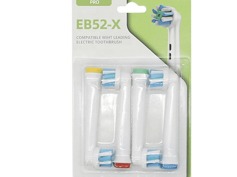INF Ersatz-Zahnbürstenköpfe für Oral B Braun 4er-Pack EB52-X 1000 Ersatz-Zahnbürstenköpfe