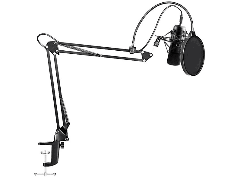 MAONO Arm Halterung, schwarz USB-Podcasting-Mikrofon-Kit, mit Mikrofon, MAONO Mikrofon-Kit Filter