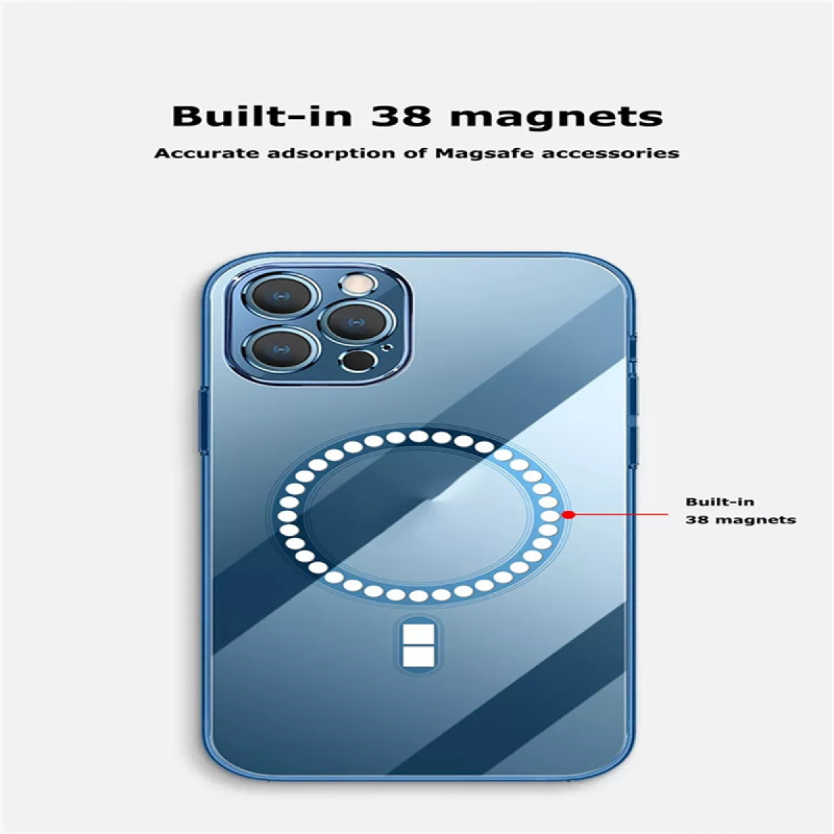 INF Handyhülle iPhone 13, Backcover, Grün / Apple, MagSafe Transparent Ladeunterstützung