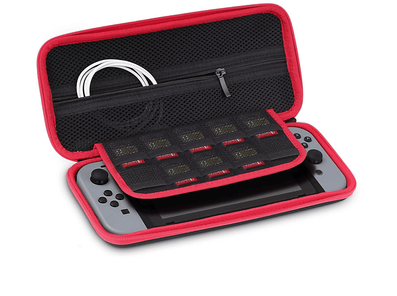 INF Stabile Nintendo Switch Travel - 43788177 Case schwarz rot, Tasche und