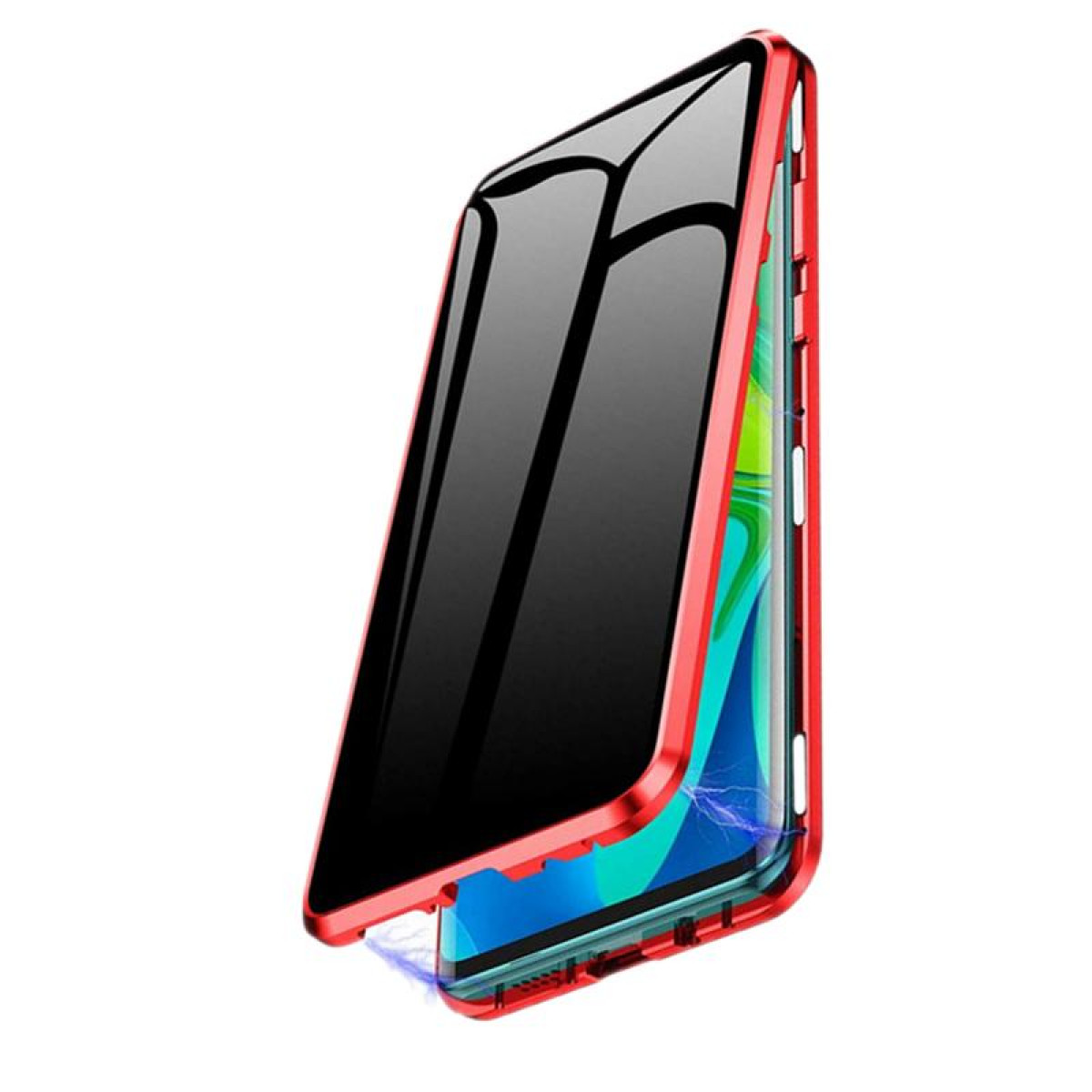- INF F1, XiaoMi Rot, XiaoMi Full F1 - XiaoMi, Hartglas Handyhülle beidseitig Magnetische Rot Cover,
