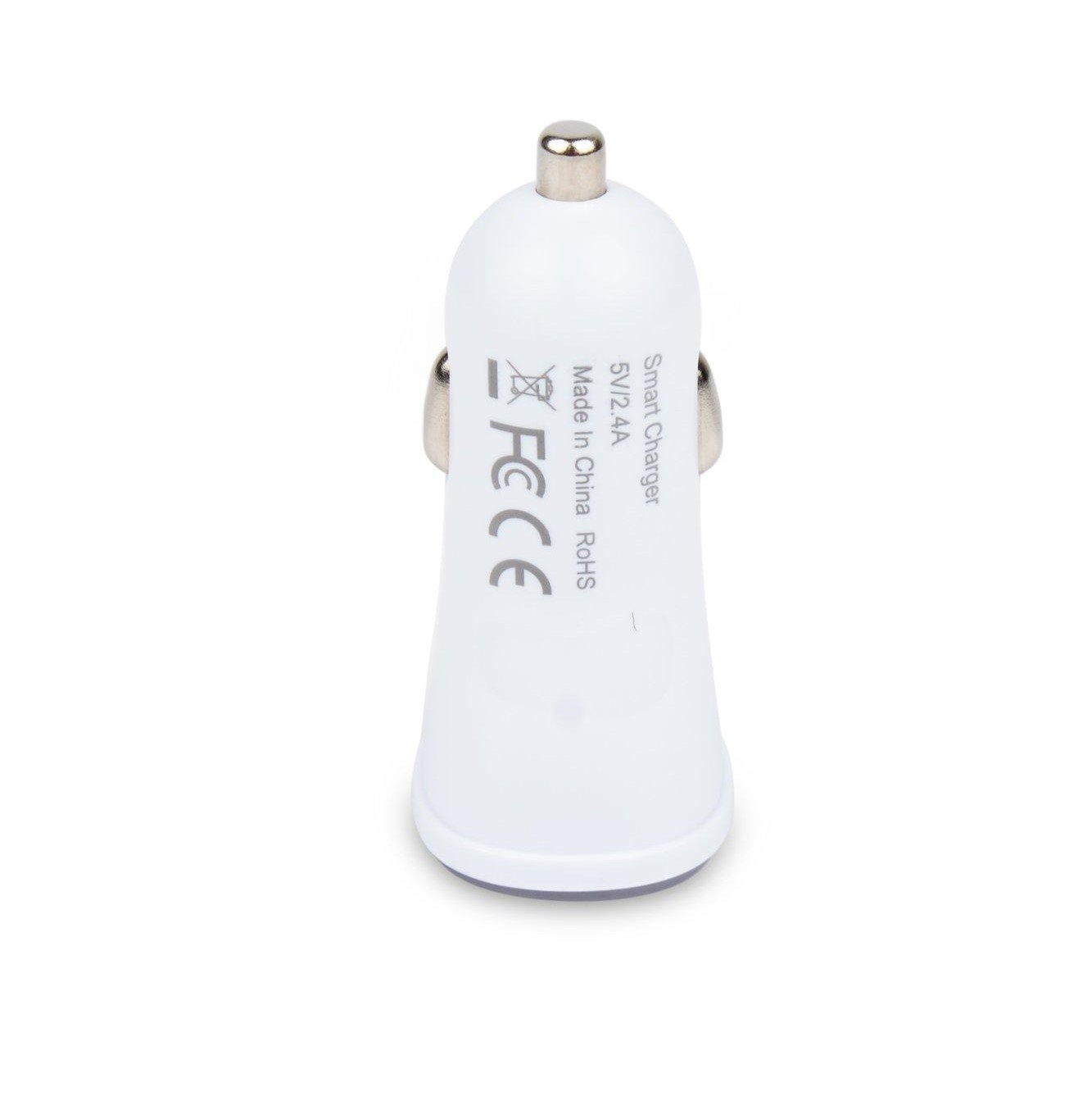 / weiß Doppel-USB-Anschlüsse LED 2.4A - Autoladegerät Universal, 5V med INF Autoladegerät