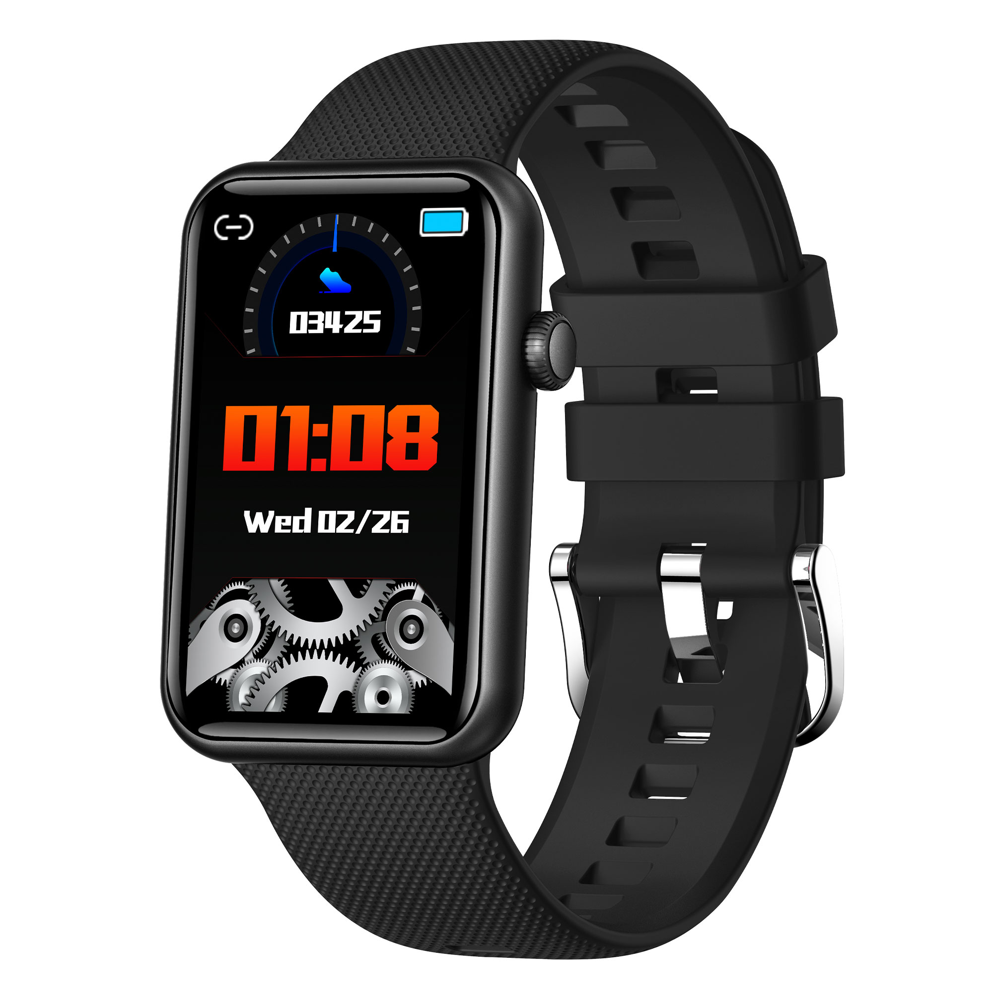 Smartwatch Ksix Tube pantalla 1.57 7 app incluida monitoreo salud modo multideporte sumergible negro reloj inteligente multideporte. 1.57. notificaciones y llamadas. localizador. pulsera actividad con