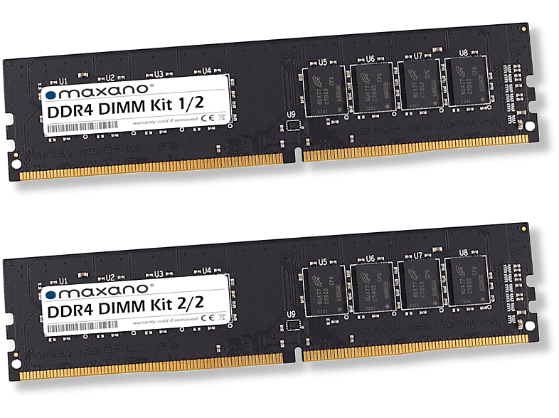 MAXANO 32GB Kit 2x 16GB DIMM) SDRAM 32 GB Arbeitsspeicher (PC4-21300 RAM TS-h977XU-RP-3700X für QNAP