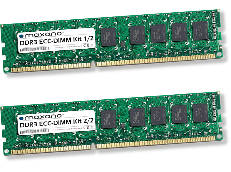MAXANO 8GB Kit 2x 4GB RAM für QNAP TS-EC2480U-i3-8G R2 (PC3-12800 ECC-DIMM) Arbeitsspeicher 8 GB SDRAM