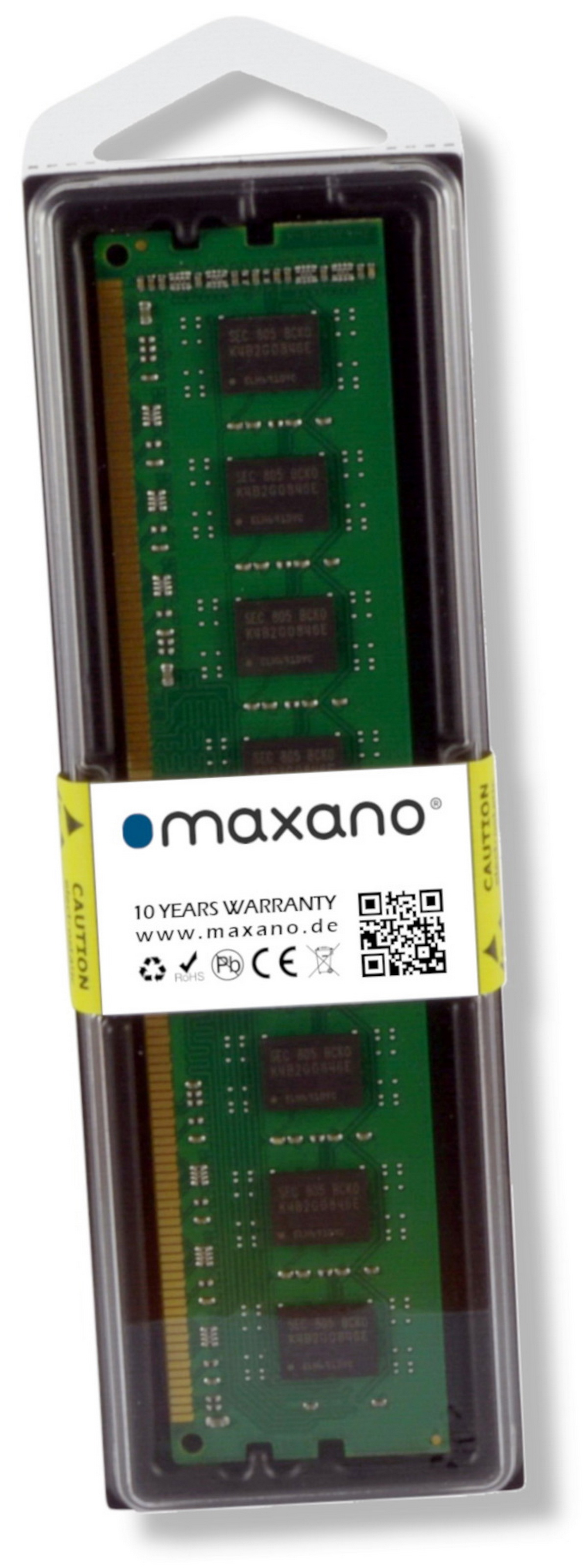 RAM für Arbeitsspeicher 8GB GB MAXANO QNAP ECC-DIMM) 8 QNAP (PC3-12800 TVS-EC1280U-SAS-RP R2 SDRAM
