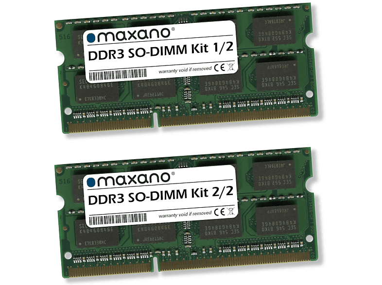 MAXANO 16GB Kit 2x 8GB RAM für QNAP TS-451 (PC3-12800 SO-DIMM) Arbeitsspeicher 16 GB SDRAM