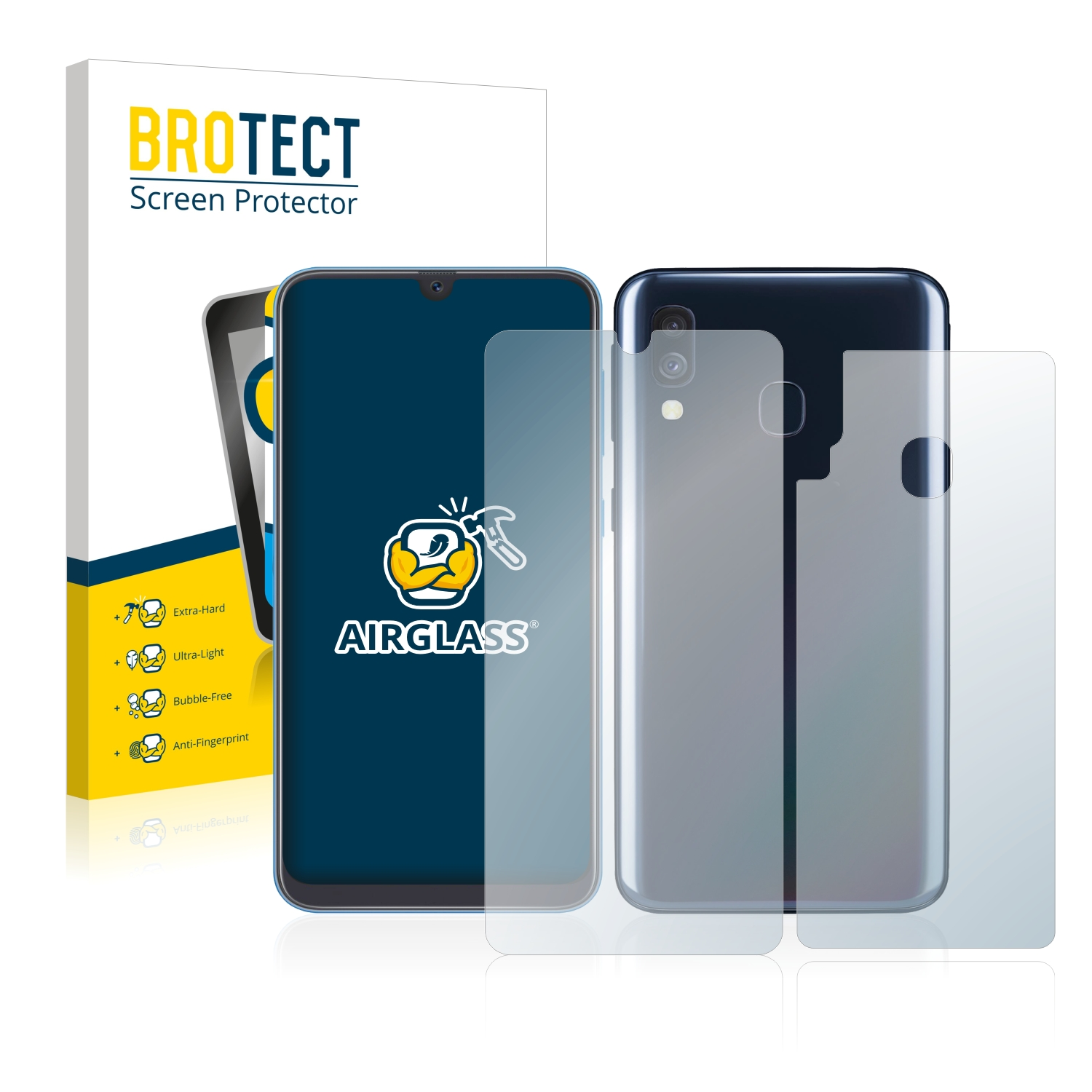 klare BROTECT Samsung Airglass A40) Schutzfolie(für Galaxy