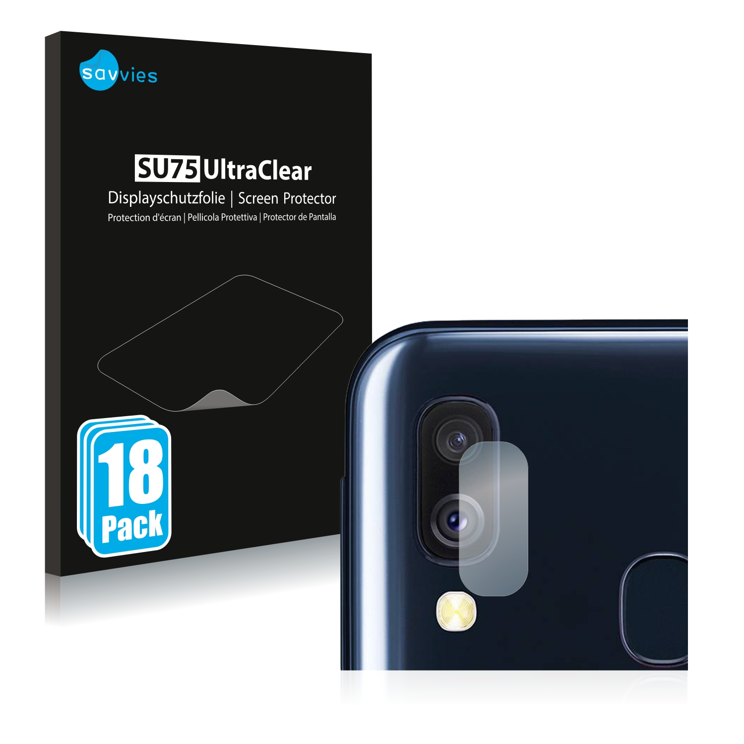 SAVVIES 18x klare A40) Schutzfolie(für Samsung Galaxy