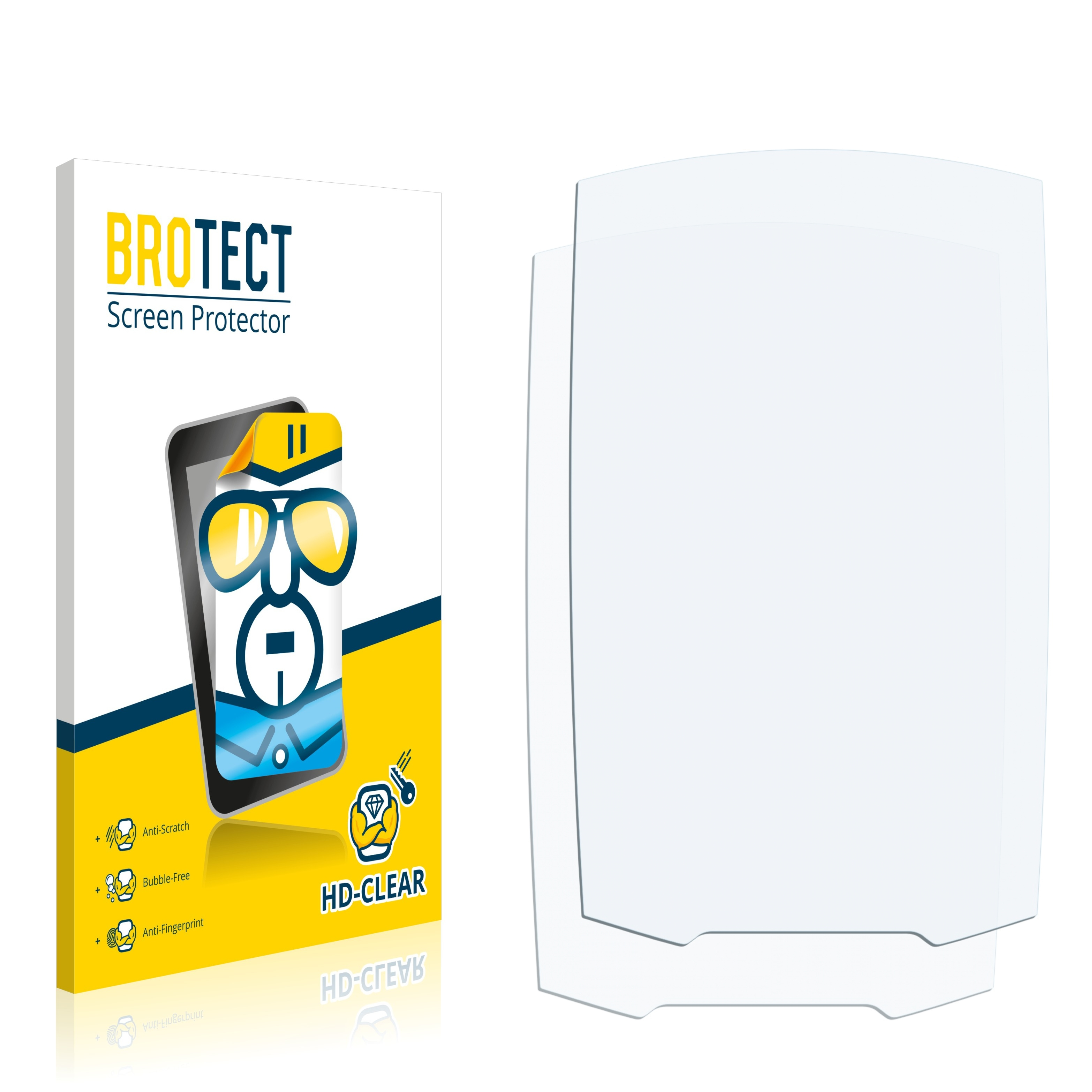 BROTECT 2x 64) klare Schutzfolie(für GPSMAP Garmin