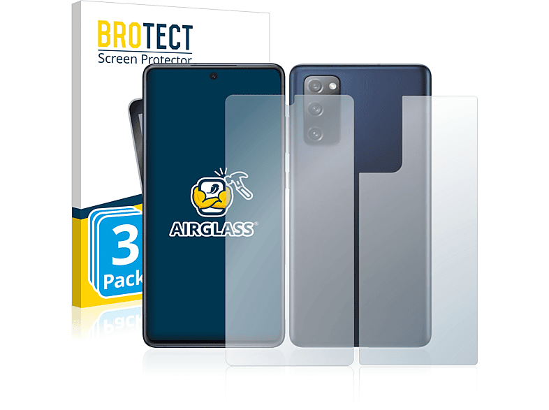 BROTECT 3x Airglass klare Schutzfolie(für Samsung Galaxy S20 FE 5G)