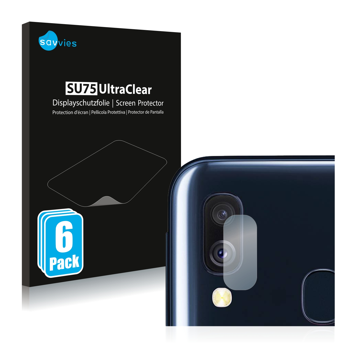 SAVVIES 6x klare Schutzfolie(für Samsung Galaxy A40)