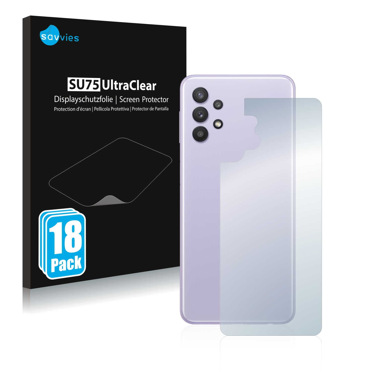 SAVVIES 18x klare Schutzfolie(für Galaxy Samsung A32)