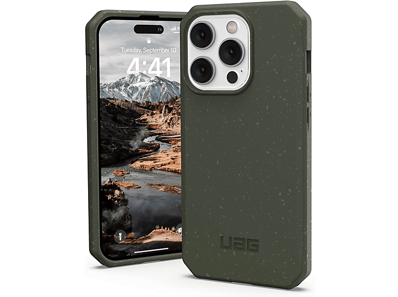 Apple, GEAR URBAN iPhone Pro 14 Max, Outback-Bio, Backcover, olive ARMOR