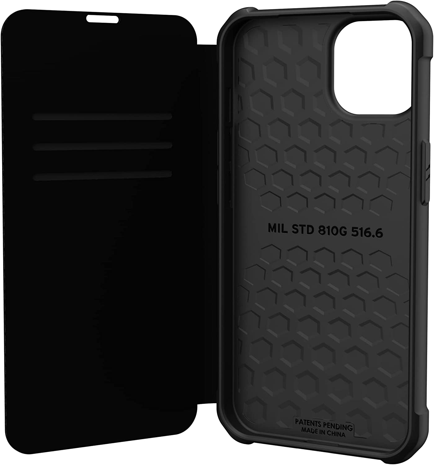 Bookcover, 14 kevlar ARMOR schwarz URBAN Folio, Metropolis GEAR Apple, iPhone Plus,