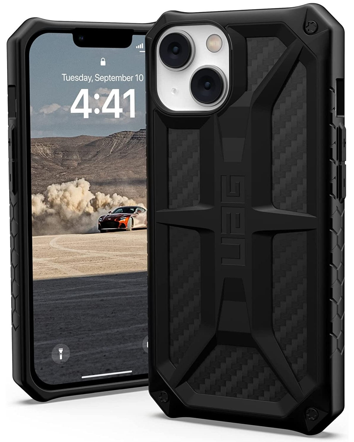 URBAN ARMOR GEAR Monarch, iPhone carbon 14 Plus, Apple, Backcover, fiber
