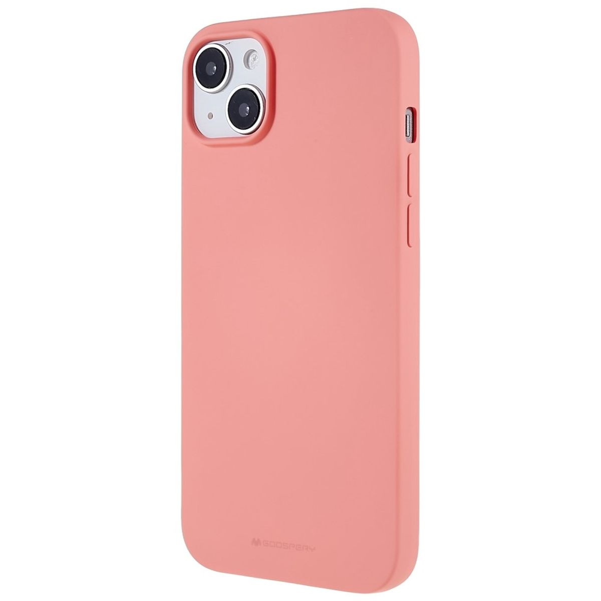 / Rosa Backcover, aus Handycase COVERKINGZ iPhone Silikon, Apple, Lachsfarben Plus, 14