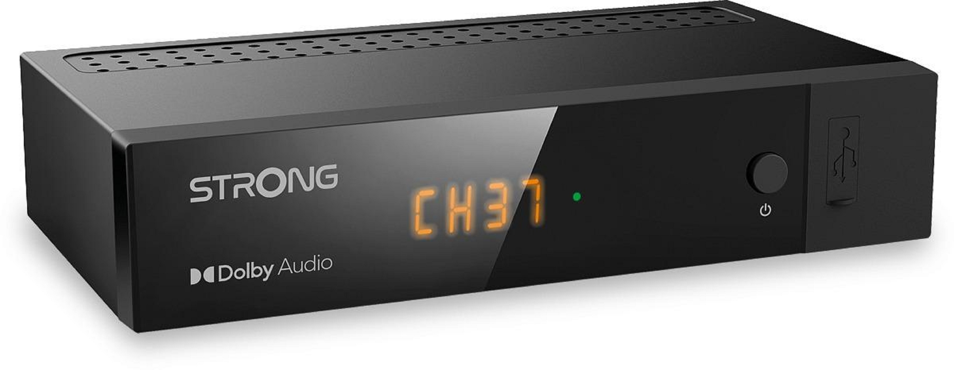 HD 8216 SRT Receiver STRONG (DVB-T2 schwarz) Terrestrischer (H.265),