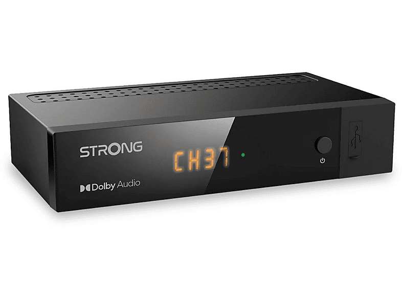 STRONG 8216 schwarz) Terrestrischer HD (DVB-T2 SRT (H.265), Receiver