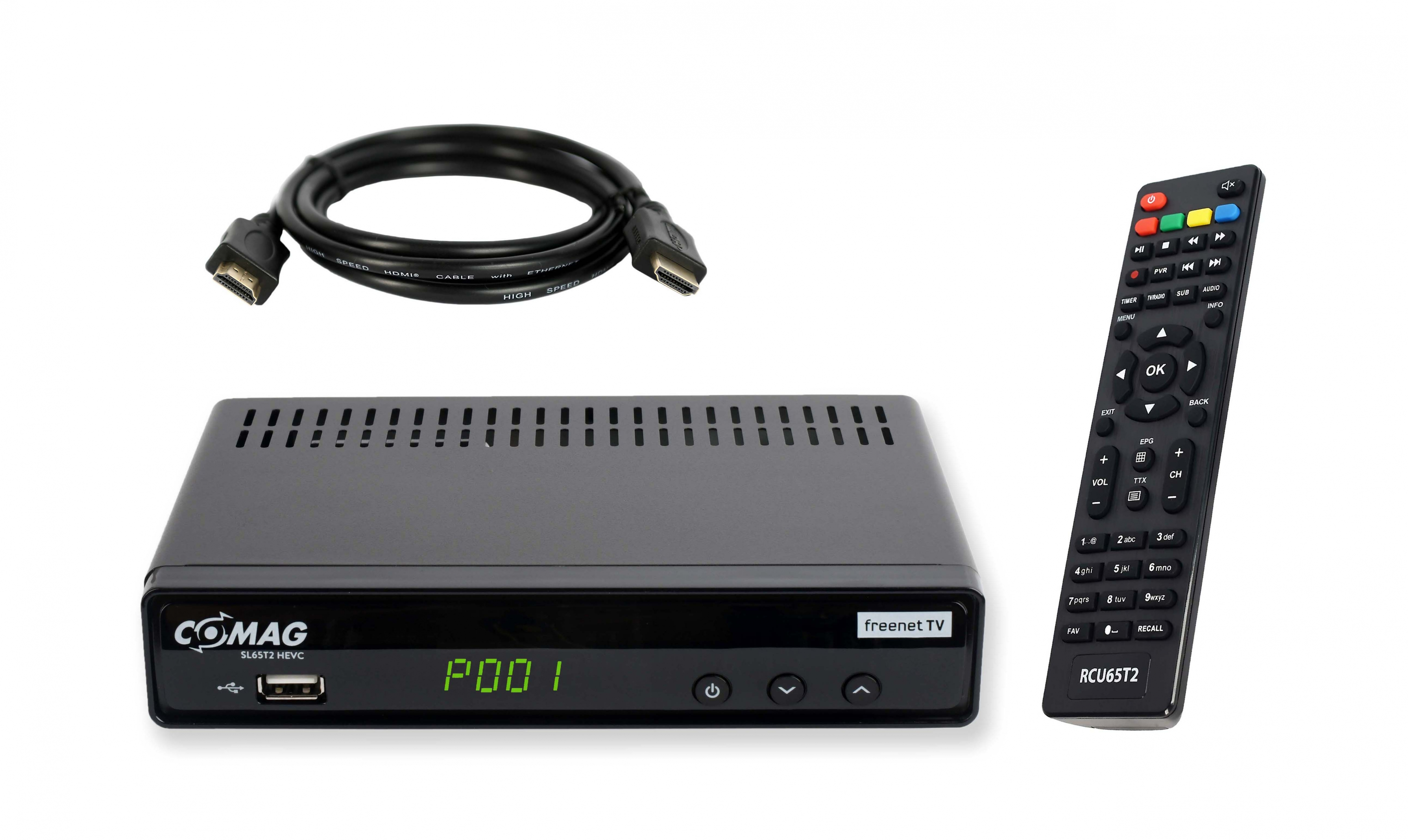 (H.264), DVB-T2 schwarz) SL65T2 HDMI COMAG DVB-T, Bundel (H.265), PVR-Funktion, (HDTV, DVB-T-Receiver DVB-T2