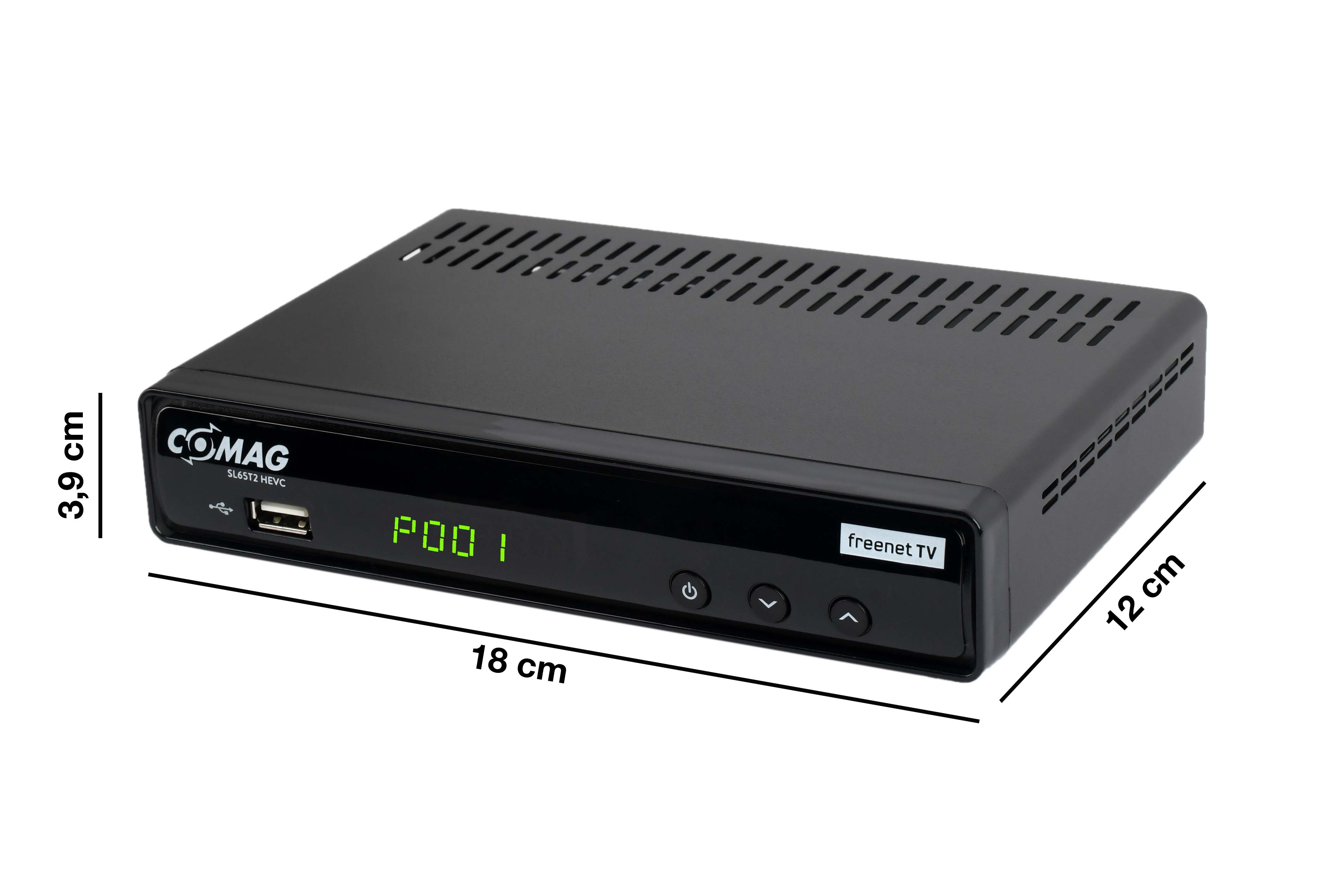(HDTV, DVB-T2 Bundel SL65T2 COMAG HDMI DVB-T, PVR-Funktion, DVB-T-Receiver (H.265), (H.264), schwarz) DVB-T2