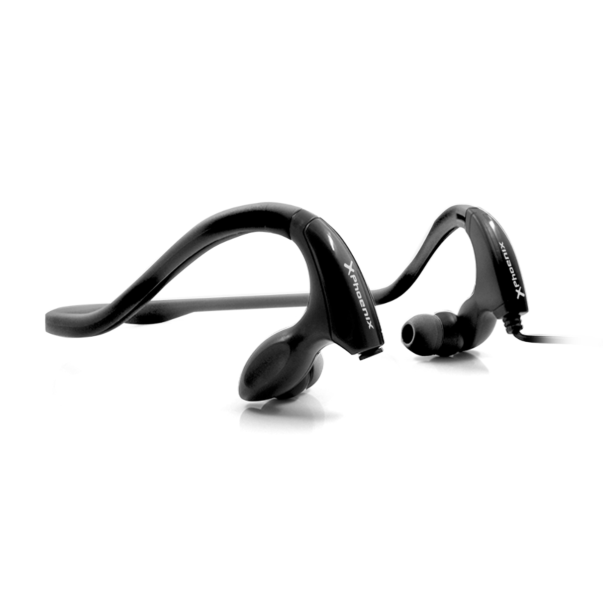 Auriculares Active Sports phoenix diadema microfono y control volumen technologies deportivos phactivesports neckband negro acabado en goma color