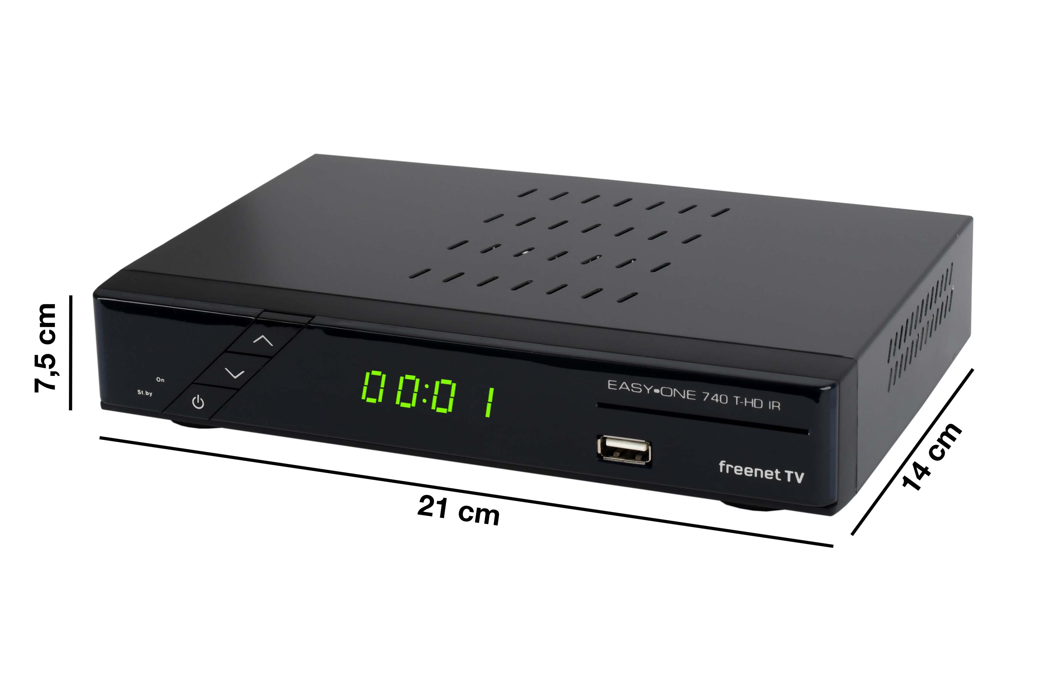 SET-ONE 740 HD Home Bundel (H.265), DVB-T-Receiver PVR-Funktion, DVB-T2 schwarz) DVB-T, (HDTV, DVB-T2 (H.264)