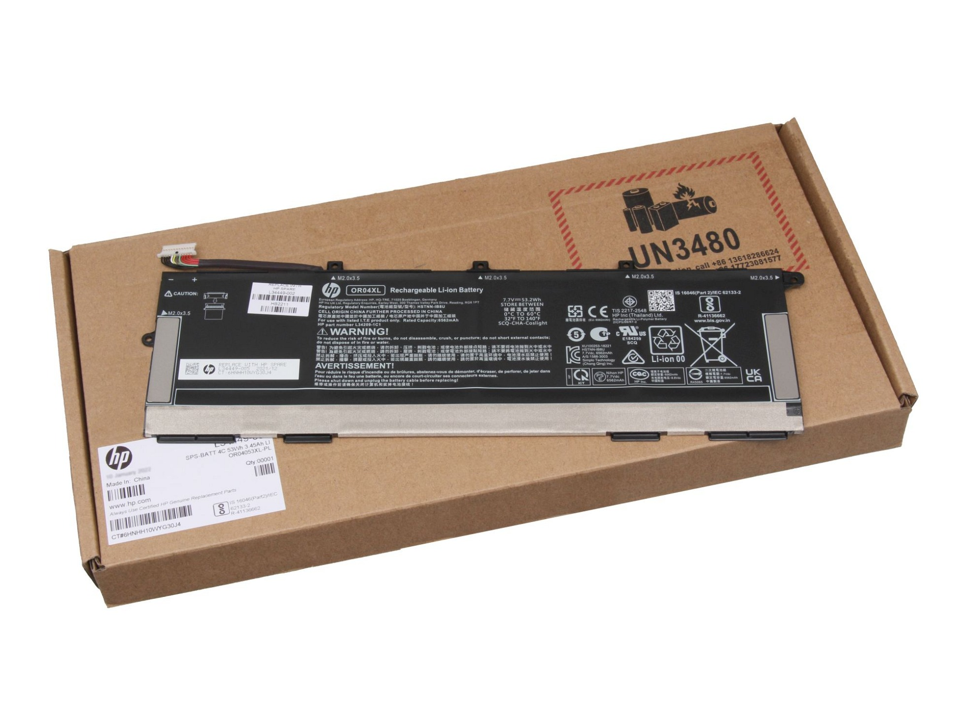 HP L34449-002 Original (Typ Volt, mAh Li-Polymer OR04XL) 7.7 Akku