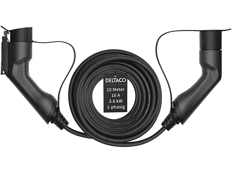DELTACO EV-11010 EV-Ladekabel, schwarz