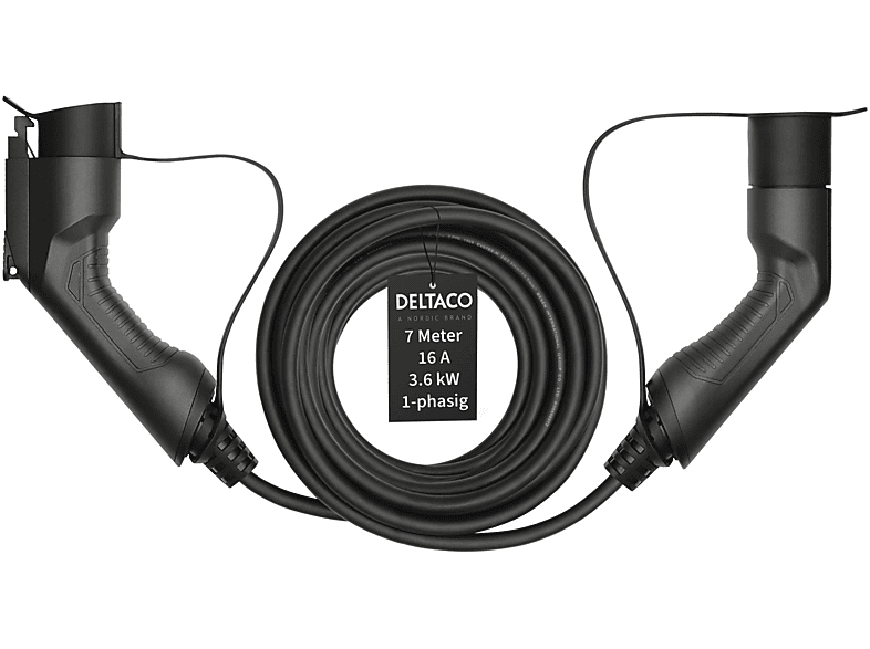 DELTACO EV-1107 EV-Ladekabel, schwarz