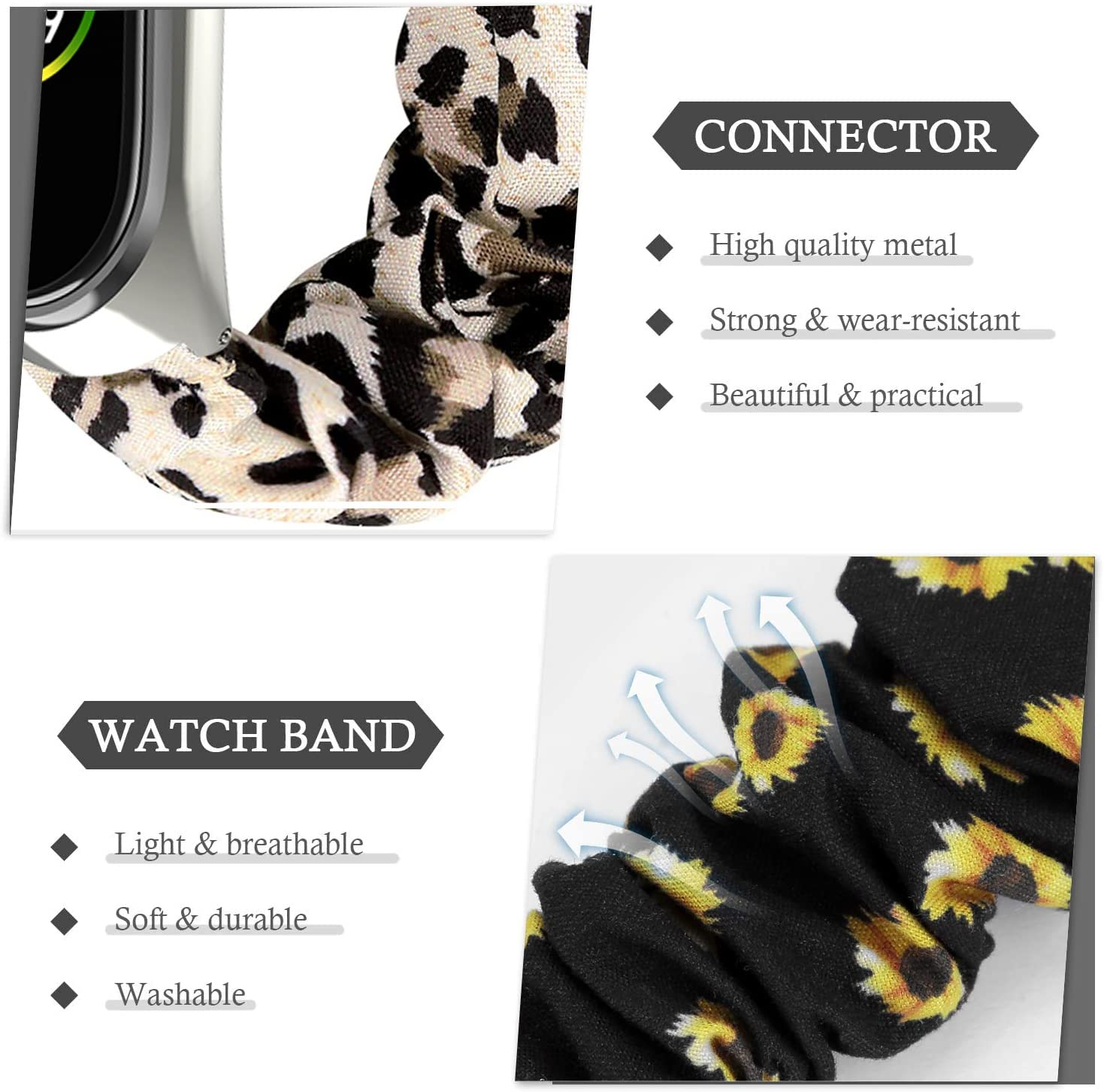 INF Elastisches Smartwatch-Armband, Ersatzarmband, xiaomi, 3/ mehrfarbig 4 Mi watch, Mi