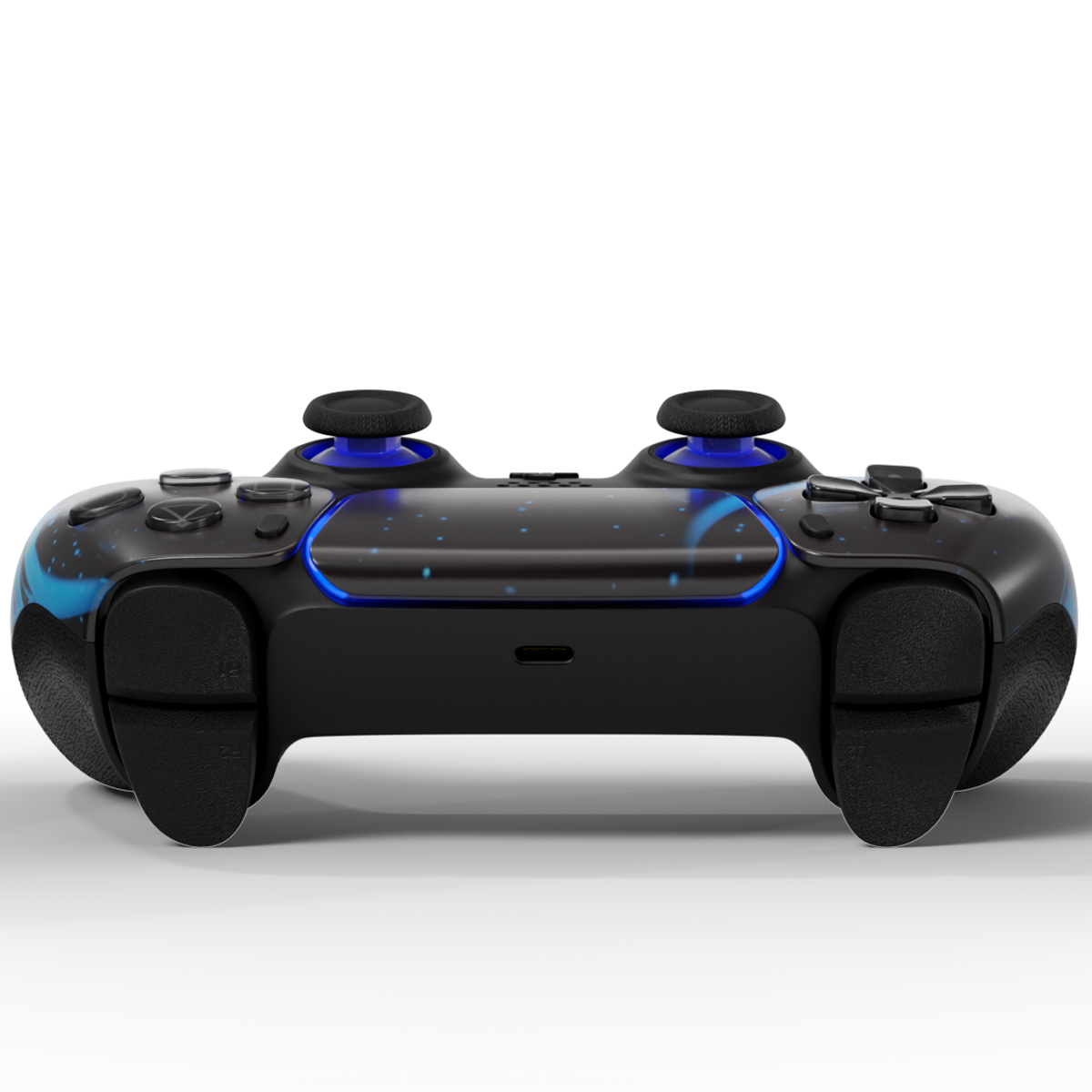 2 LUXCONTROLLER Paddles PS5 schwarz für Design LED PlayStation5, mit Custom Controller Wireless-Controller,