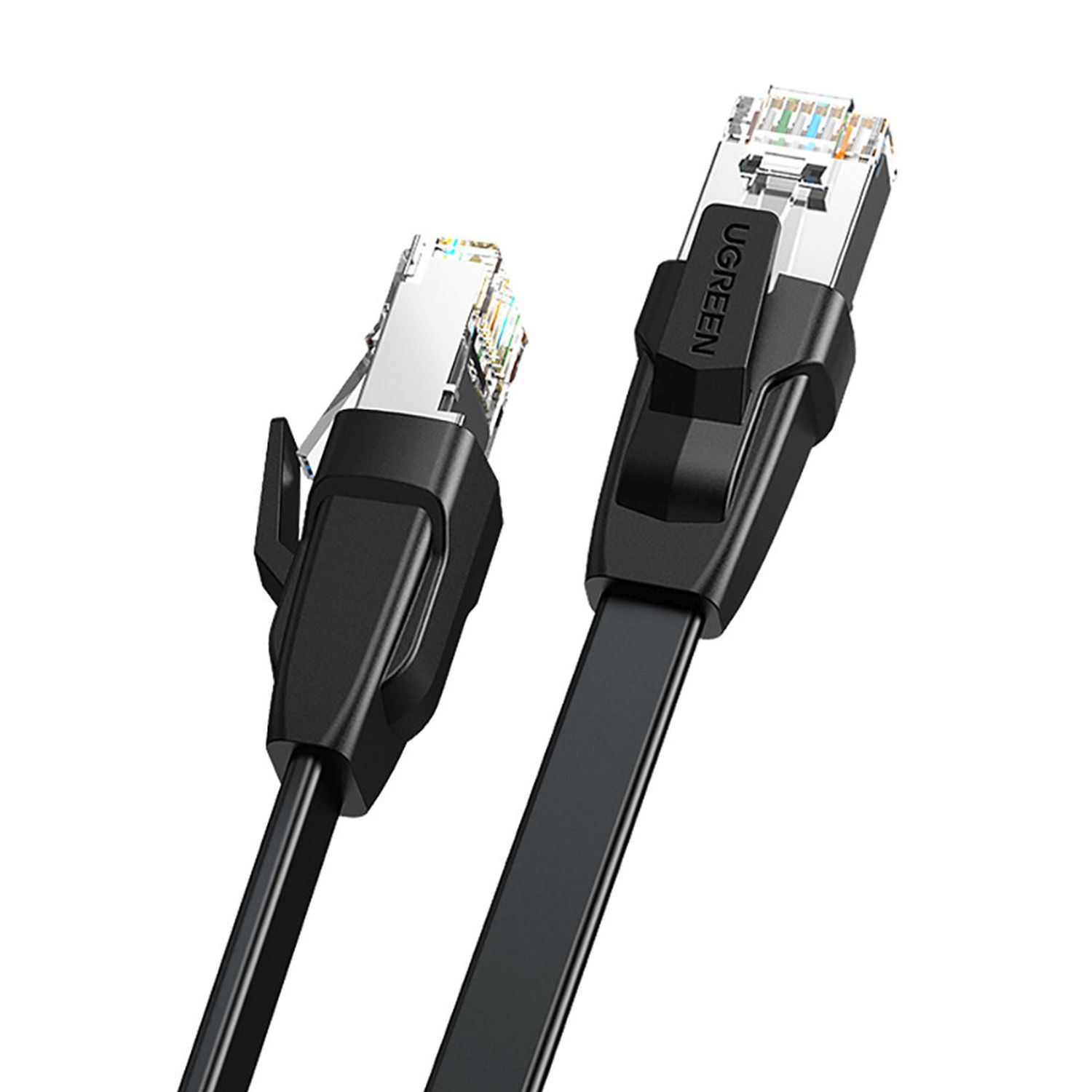 Netzwerkkabel, Kabel UGREEN 1m Netzwerkkabel LAN Cat.8 (NW134), Ethernet LAN FTP flach 1 Ugreen Kabel U m / Schwarz