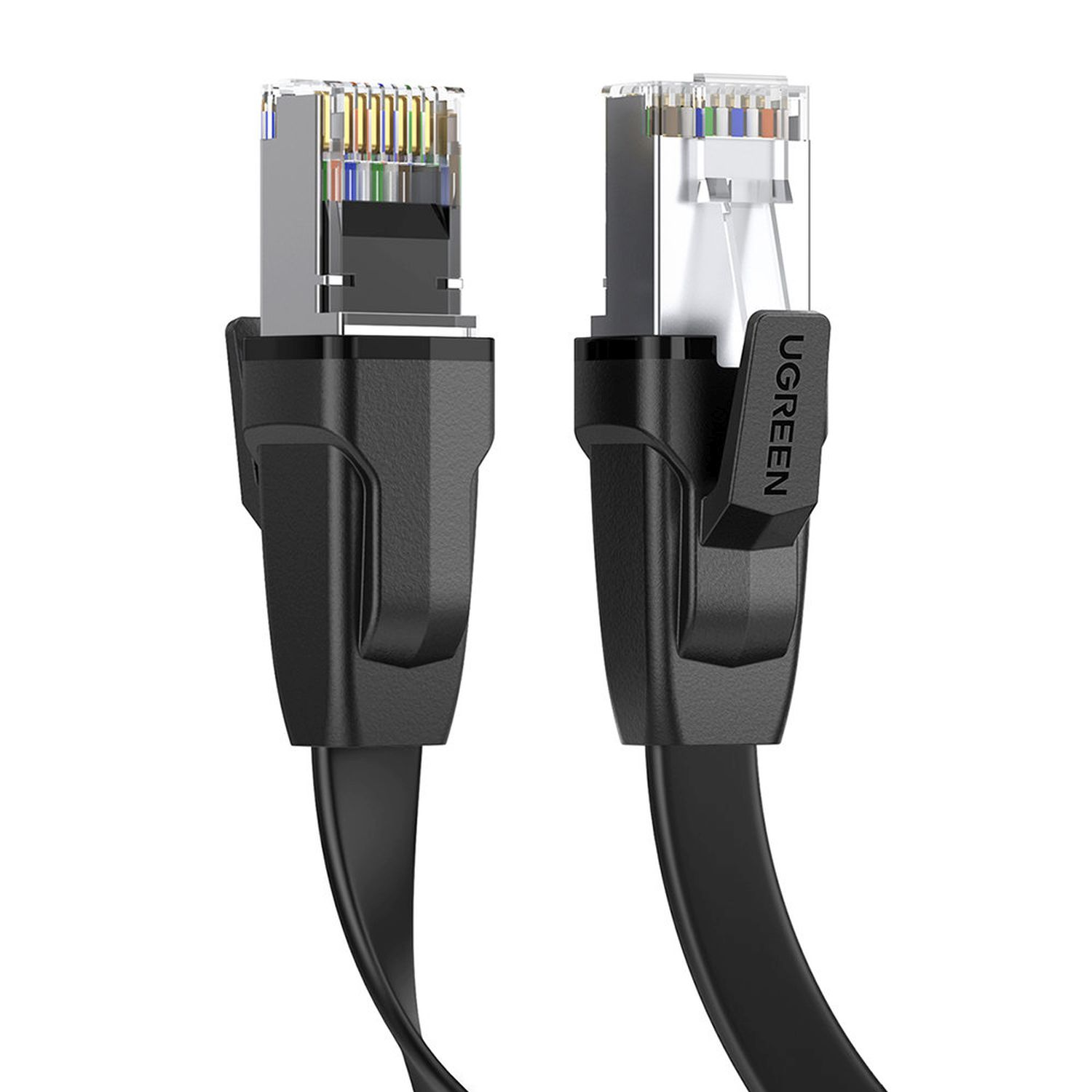 Netzwerkkabel, Kabel UGREEN 1m Netzwerkkabel LAN Cat.8 (NW134), Ethernet LAN FTP flach 1 Ugreen Kabel U m / Schwarz