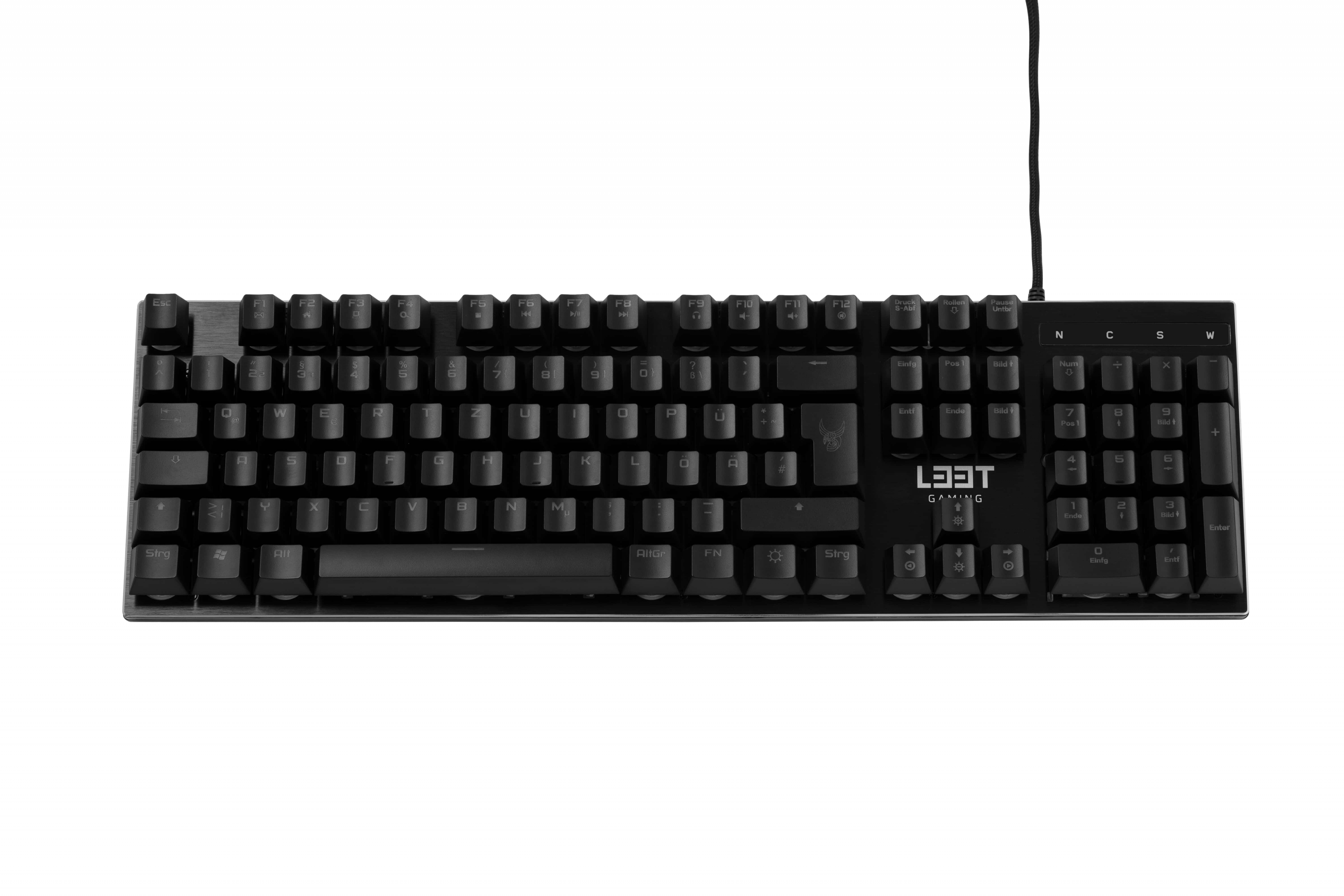 L33T Oseberg Semi-Mechanical Gaming W. (DE), Keyboard Tastatur Rainbow