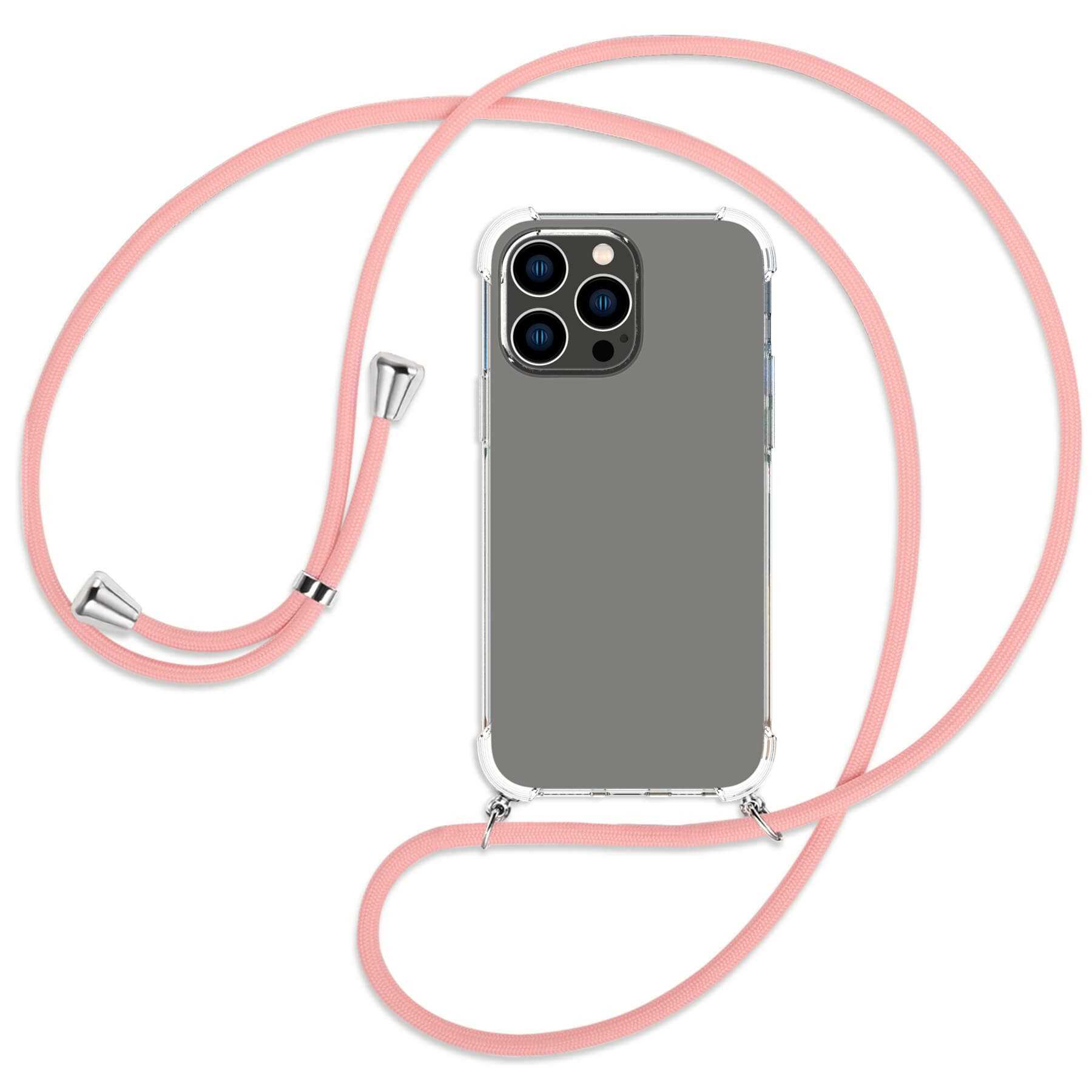 Pro mit silber Apple, iPhone Backcover, ENERGY Kordel, Max, Umhänge-Hülle MTB MORE / Rosa 14
