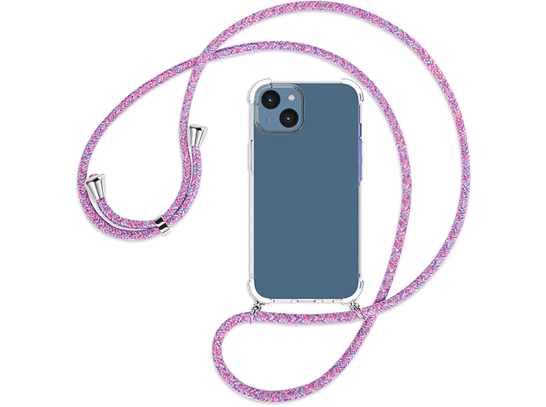 MTB MORE ENERGY Apple, Backcover, / 14, mit Purple silber Umhänge-Hülle Kordel, Unicorn iPhone