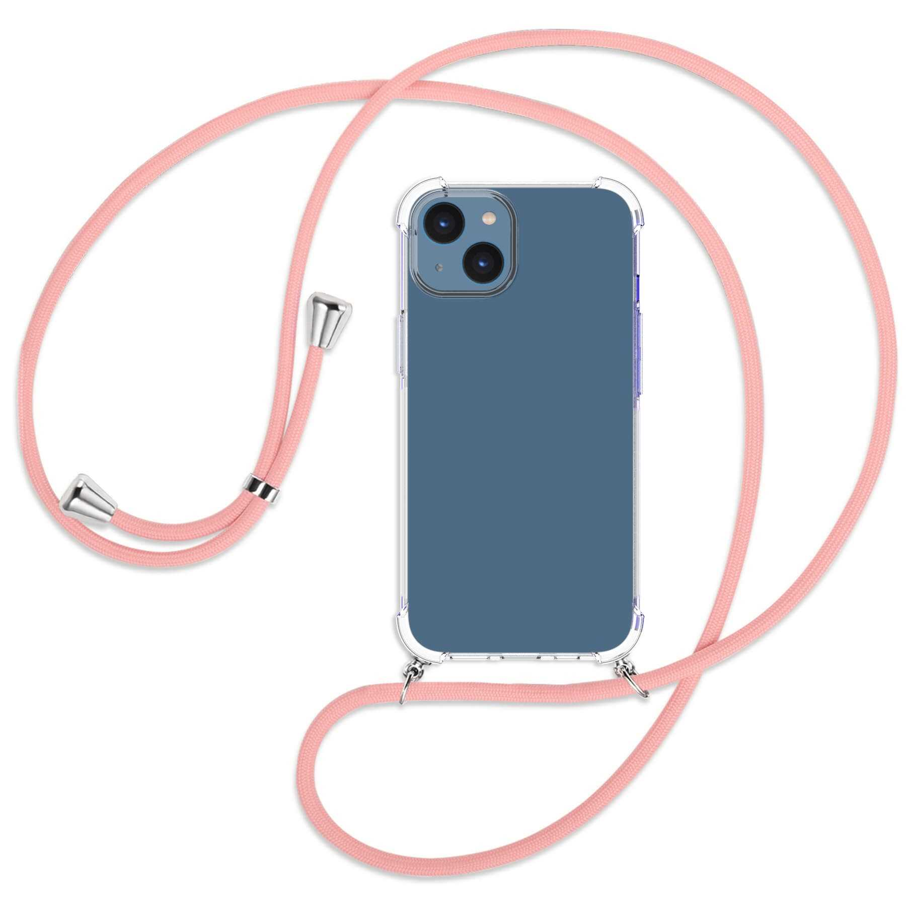 MTB Umhänge-Hülle / iPhone Rosa mit ENERGY Apple, Kordel, MORE Backcover, silber 14,