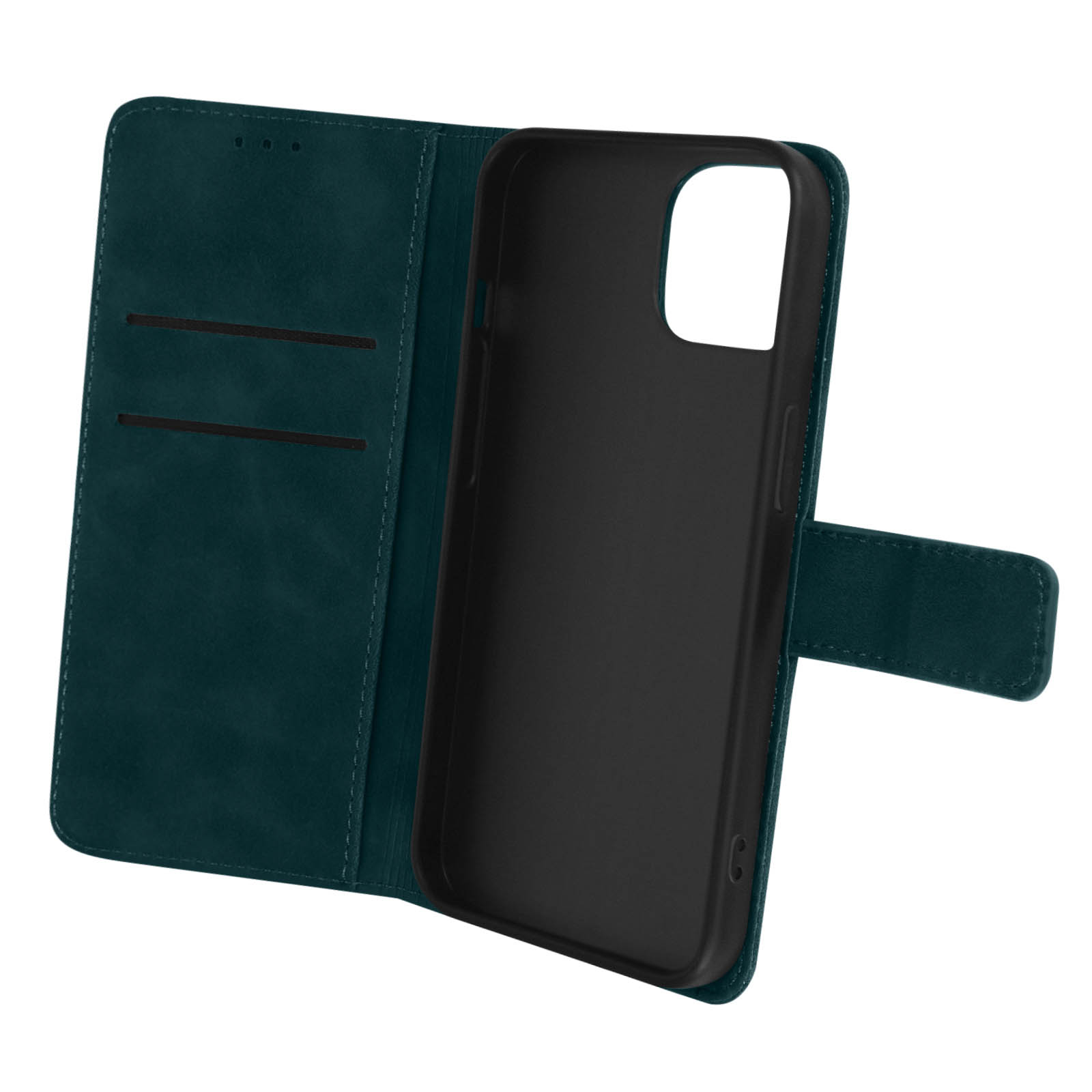 Velvet Bookcover, iPhone Series, 14 Plus, Grün AVIZAR Apple,