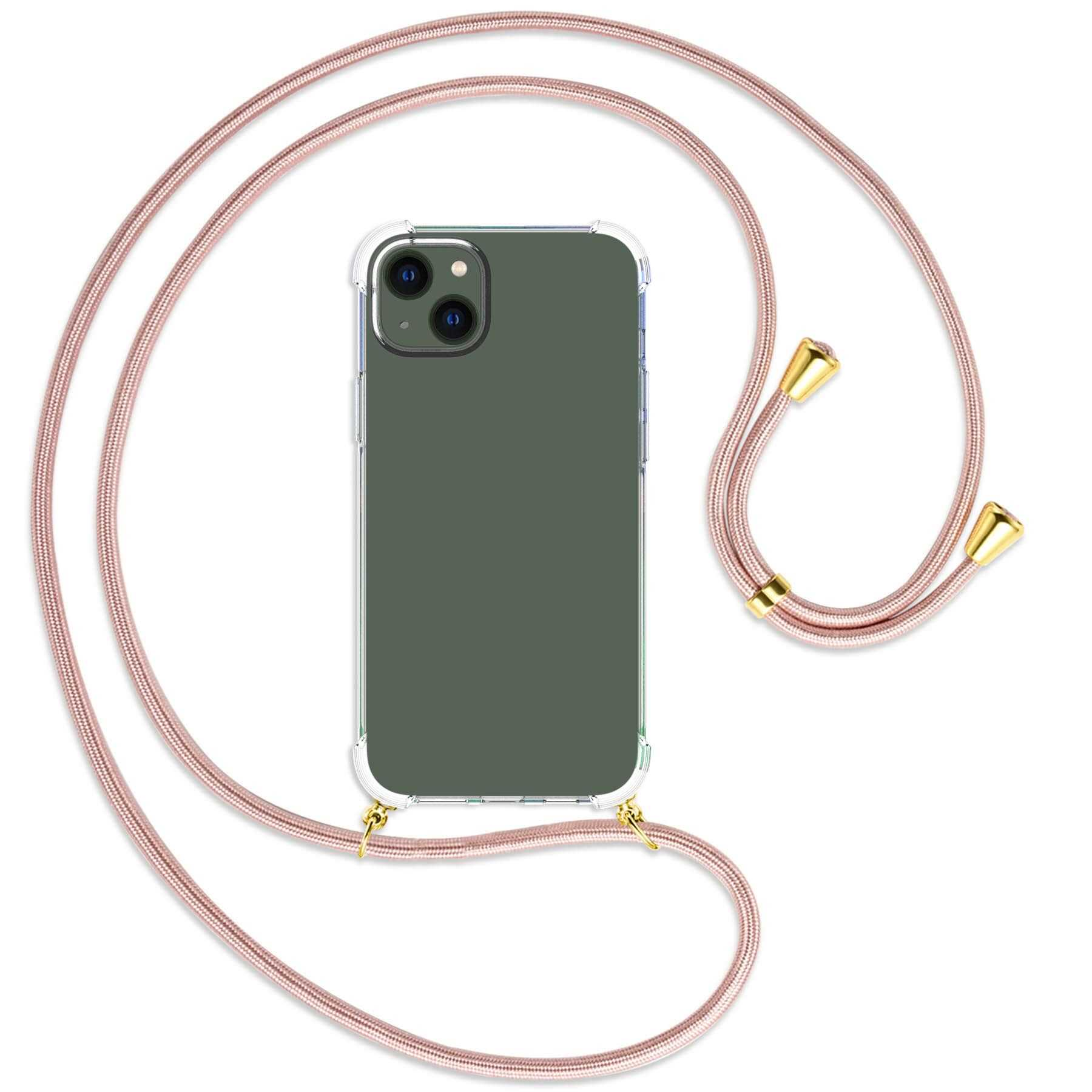 Kordel, ENERGY Backcover, MTB iPhone 14 gold Rosegold Plus, Umhänge-Hülle / Apple, mit MORE