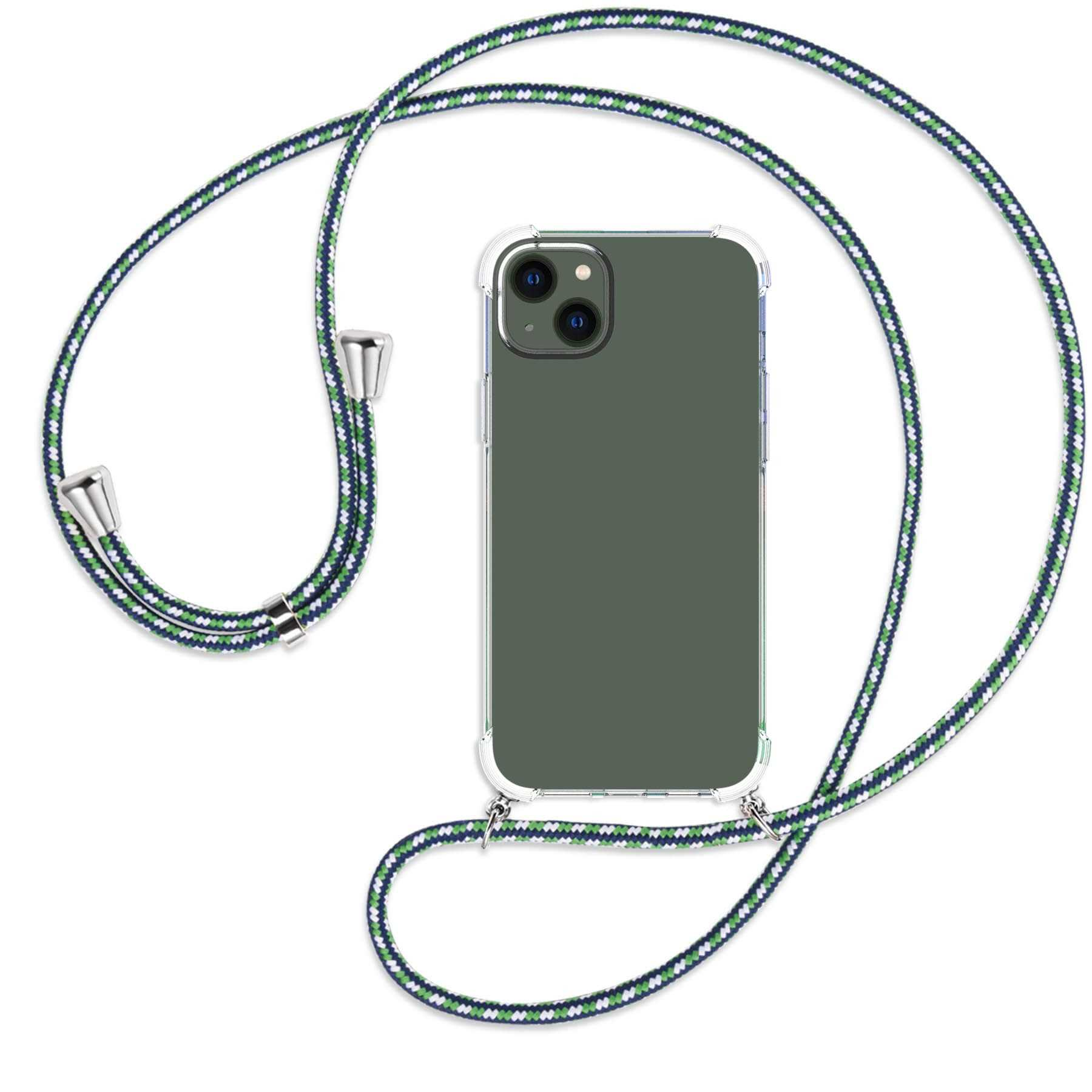 MTB 14 Umhänge-Hülle iPhone / Plus, mit Maritim Kordel, Apple, silber MORE Backcover, ENERGY