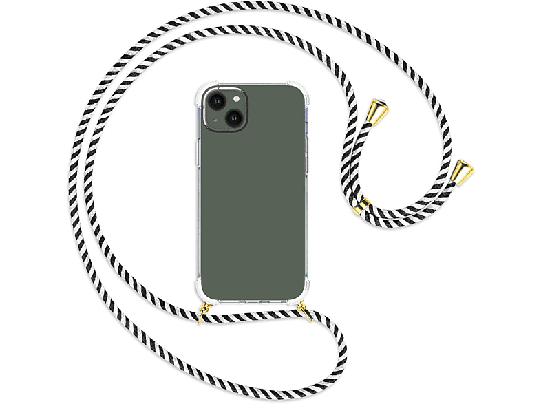MTB MORE ENERGY iPhone Apple, mit & gold White Plus, Kordel, Black 14 Backcover, Umhänge-Hülle 