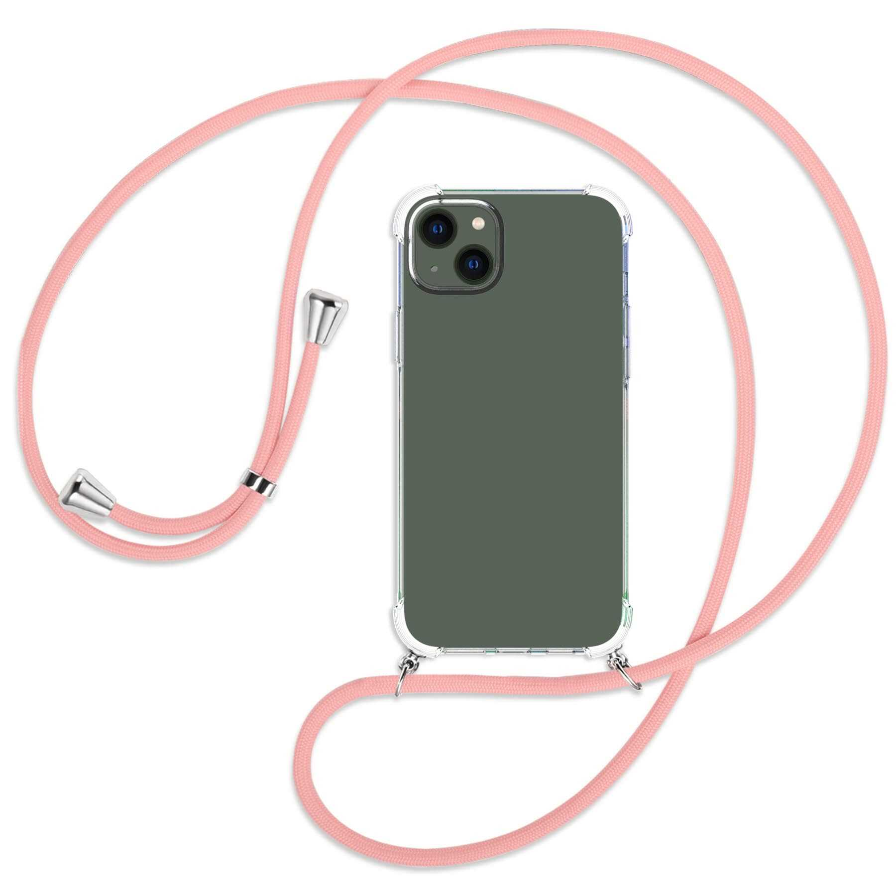 silber mit iPhone ENERGY Apple, Rosa MTB Backcover, MORE / Plus, Kordel, Umhänge-Hülle 14